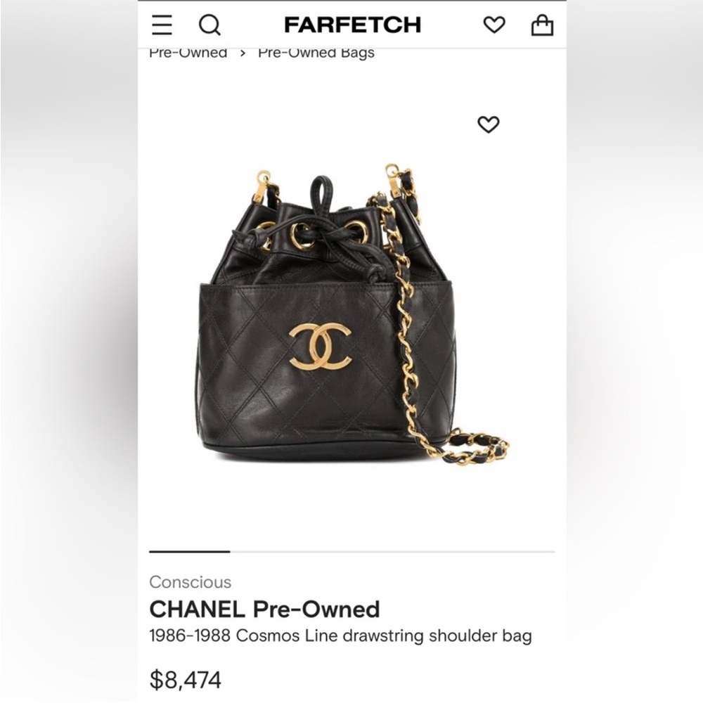LIKE NEW CHANEL RARE MINI DIAMOND STITCH LEATHER DRAWSTRING CROSSBODY 24K GHW - Picture 6 of 17